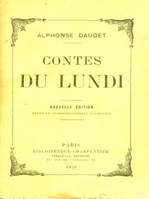 cover image of Les contes du lundi